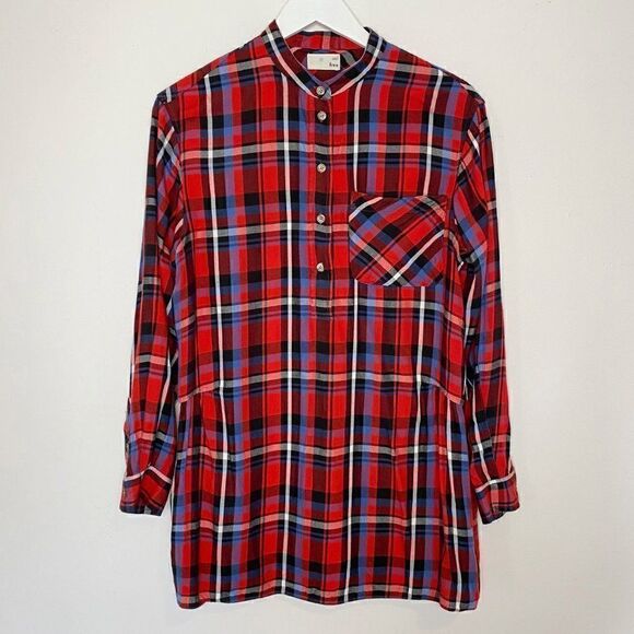 CLEARANCE - Aritzia Wilfred Free Lucy Plaid Long Sleeve Dress - Picture 2 of 8